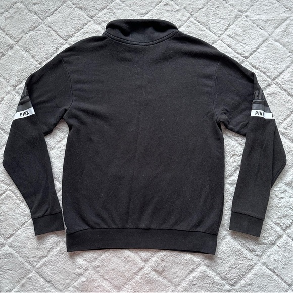 Victoria's Secret PINK | Black & Cheetah Quarter Zip Pullover | Size Extra Small - Picture 3 of 9